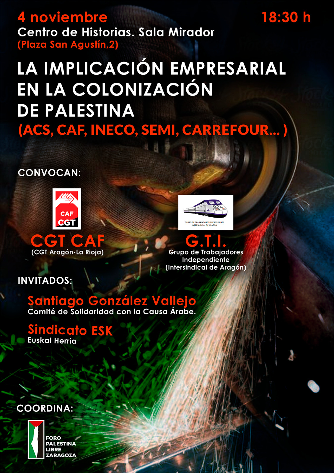 Cartel de la charla censurada por el ayuntamiento