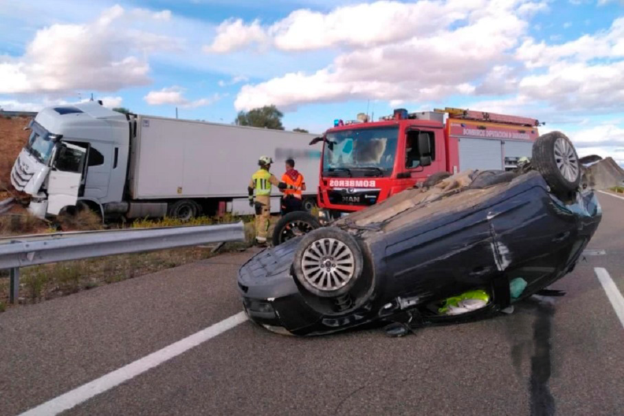 Fotografía de la escena del accidente